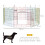PawHut Parque para Perro Multicolor 156 x 156 x 60 cm 6