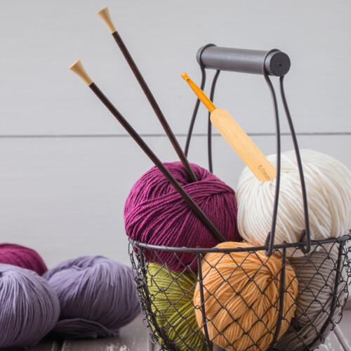 9Stk Bambus Häkelnadeln Set Orange Für DIY Pullover Mützen 2