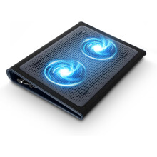 Targus 17" Laptop Cooling Pad with Dual Fans, USB-A Powered Chill Mat for MacBook & Notebook up to 17-Inch, Adjustable Height, Black/Grey