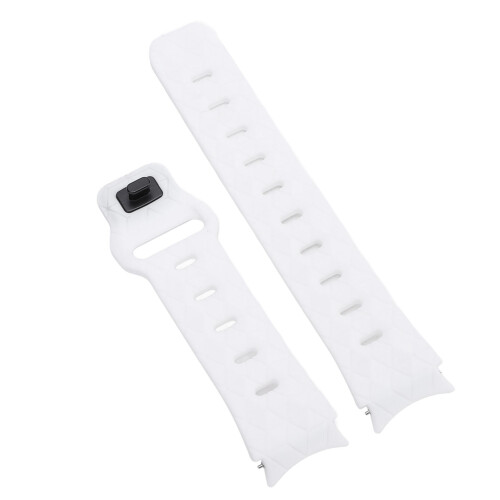 Football Silicone Watch Band White