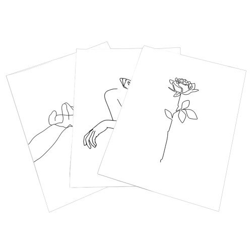 3pcs Canvas Wall Decor, Simple Abstract Art 1