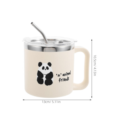 Kaffeetasse Mit Deckel Und Stroh Becher Für Zuhause 1