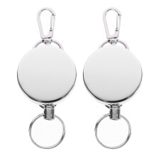 6Stk Ausziehbarer Schlüsselanhänger Keychain Für