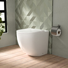 Nes Home Comfort Height Round Rimless Back To Wall Toilet Soft Close