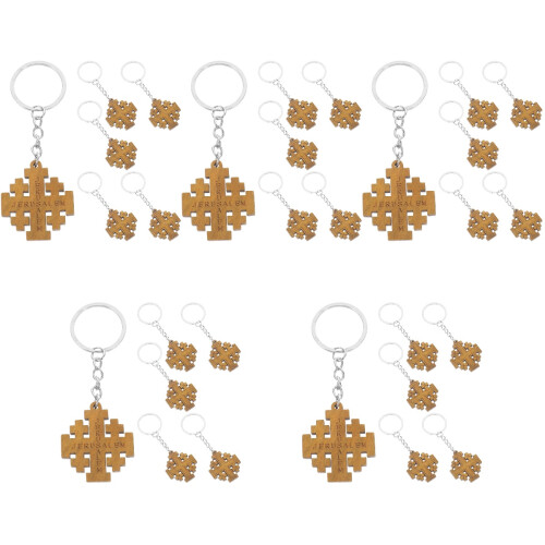 30Stk Goldene Schlüsselanhänger Holz Geschenk 1