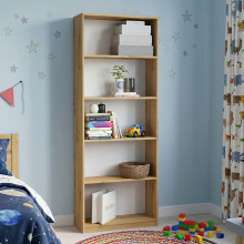 5 Tier Bookcase, Tall Freestanding Book Shelf for Living Room, Study and Bedroom, Wooden Shelving Unit Book Case (60cm L x 30cm W x 182cm H) Artisan