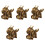5Stk Messing Ornament Gold Elegant Desktop Zodiac 2