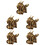 5Stk Messing Ornament Gold Elegant Desktop Zodiac 5