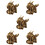 5Stk Messing Ornament Gold Elegant Desktop Zodiac 7