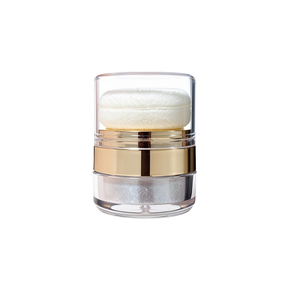 White (Moonlight ) [Glittery Soft Highlighter] Glittery Soft Highlighter Powder | Flower Snow Glitter For Body & Face | Light Coverage