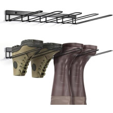 FERNVALE 2pcs Welly Boot Rack - Wall Mounted Storage for 4 Pairs - Heavy Duty Metal Boot Stand for Rain Boots,- Space-Saving Shoe Organizer for