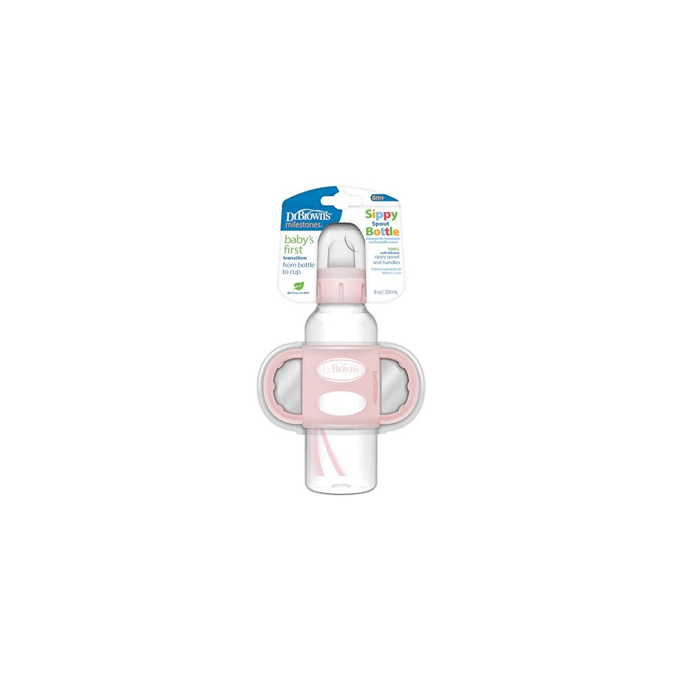Dr. Brown's Dr. Brownâs Milestones Narrow Sippy Bottle With Silicone Handles - Pink