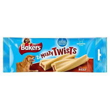 Bakers Medium Dog Treats Meaty Twists 2 x 180g (PACK OF 6)