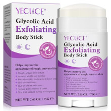 Glycolic Acid Exfoliating Body Stick 75g, 7% Glycolic Acid + 0.5% Salicylic Acid, Balm Stick Softening for Cracked, Calluses and Rough Skin, Gentle