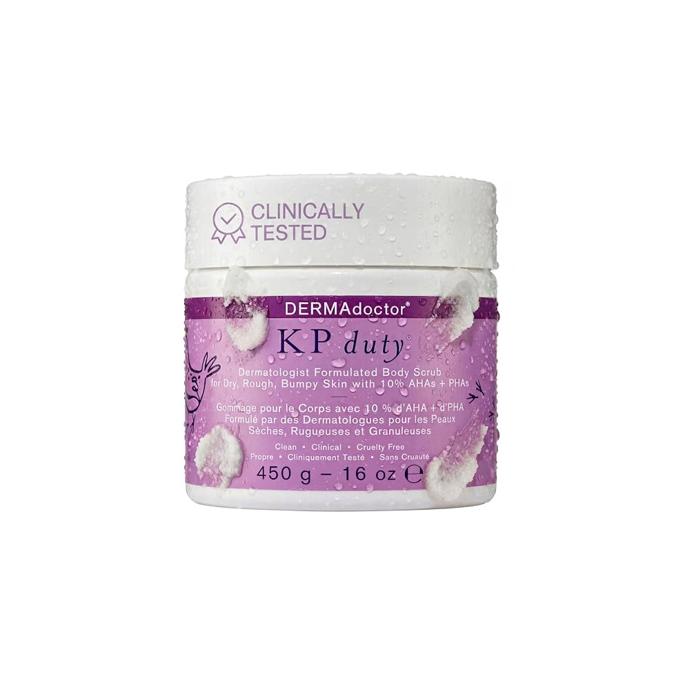 Dermadoctor Kp Bump Eraser Body Scrub Dermatologist Formulated Exfoliant | Keratosis Pilaris Treatment For Dry And Bumpy Skin 10% Ahas + Phas - 450
