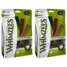Whimzees (2 Pack Natural Grain Free Dental Dog Treats Stix, X-Small, 56 Ct. Per Pack