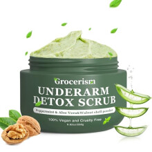 Armpit Detox and Underarm Detox Scrub 8.8oz ||with Peppermint and Aloe Vera For Removing odors, Exfoliating, Moisturizing, Smoothen and Renew, Also