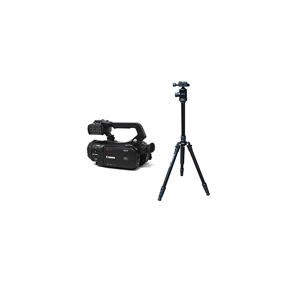 Kamkorda Tripod + Xa75 Professional Uhd 4K Camcorder With Dual-Pixel Autofocus, Mini-Hdmi And 3G-Sdi Outputs, 1" Cmos Sensor, Dig!C Dv 6 Processor, Up 783432398067