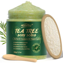 Tea Tree Oil Body & Foot Scrub, Improve Skin Fungus, Skin Itchy, Jock Itch, Foot Discomfort & Body Odor, Tea Tree Sea Salt Scrub to Exfoliate and