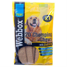 Webbox Prime 20 Chomping Chomp Chews with Chicken (Pack of 16 x 20pk)