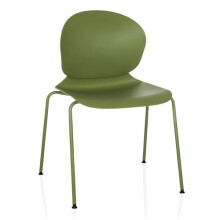 hjh OFFICE visitor chair stackable T36 VI plastic four-legged chair, easy-care stacking chair, green