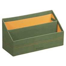 RHODIA 194608C - Sage Mail Holder - 25x10x31 cm - Orange Saddle Stitching - Faux Leather Exterior - Home Office Collection Rhodiarama - Office