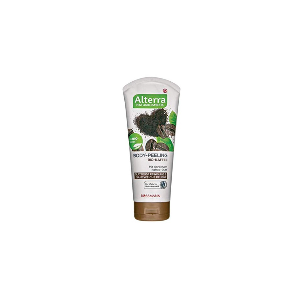 Alterra Body Scrub Organic Coffee - With Sensual Coffee Fragrance, Smoothing Cleaning & Velvety Soft Care, Certified Natural Cosmetics, Vegan - 200 Ml