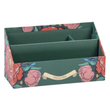 Clairefontaine - 116227C - A Cardboard Letter Holder 25x10x14 cm - Floral Frida Kahlo - Home Office - Office Storage - Organizer - Frida Kahlo