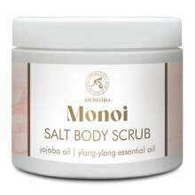 Monoi Body Scrub 500 g - Salt Body Scrub - Body Scrub with Jojoba Oil & Ylang-Ylang Essential Oil - Body Moisturizer - Skincare - Hand Care - Gentle