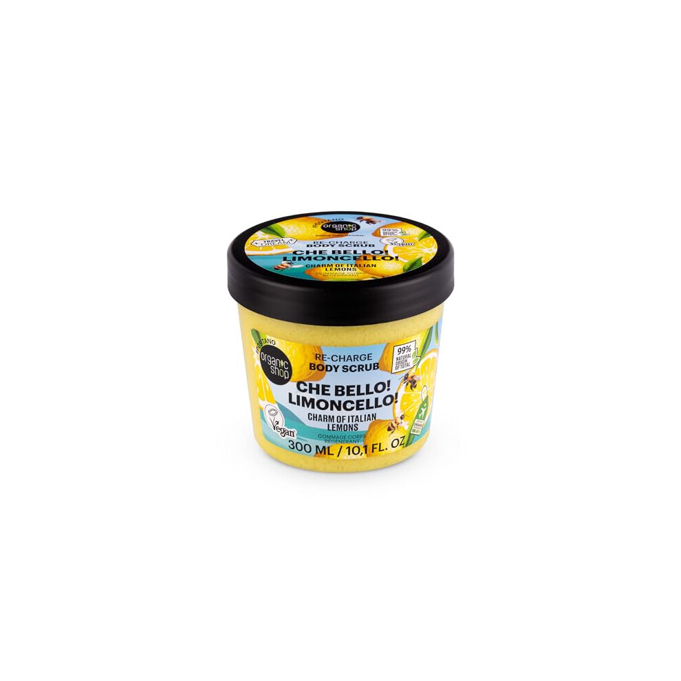 Organic Shop Che Bello! Limoncello! Re-Charge Body Scrub. Charm Of Italian Lemons, 300Ml