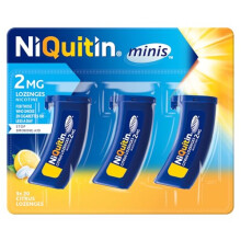 NiQuitin 2mg Minis Citrus Lozenges - Citrus Flavour (3 x Pack of 20 Minis Nicotine Lozenges) - Smoking Craving Relief in Just 3 Minutes* - On The Go -