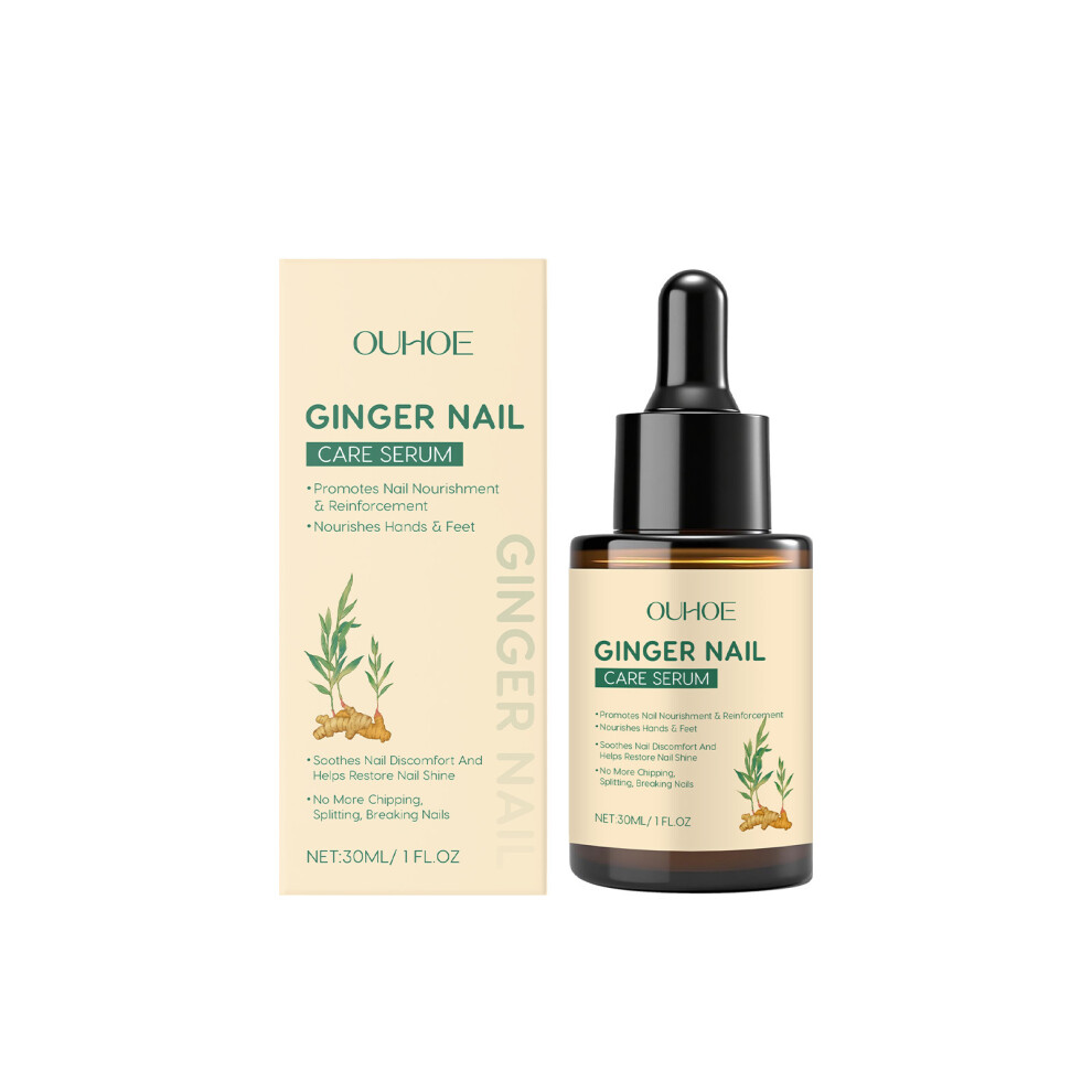 OUHOE Ginger Nail Nourishing Essence Nourishes and Shines Nail Surface Moisturizes and Cares Daily Nail Care Essence for Hands and Feet