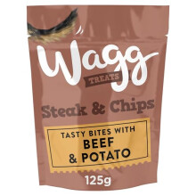 Wagg Dog Treats Steak & Chips 125g, White