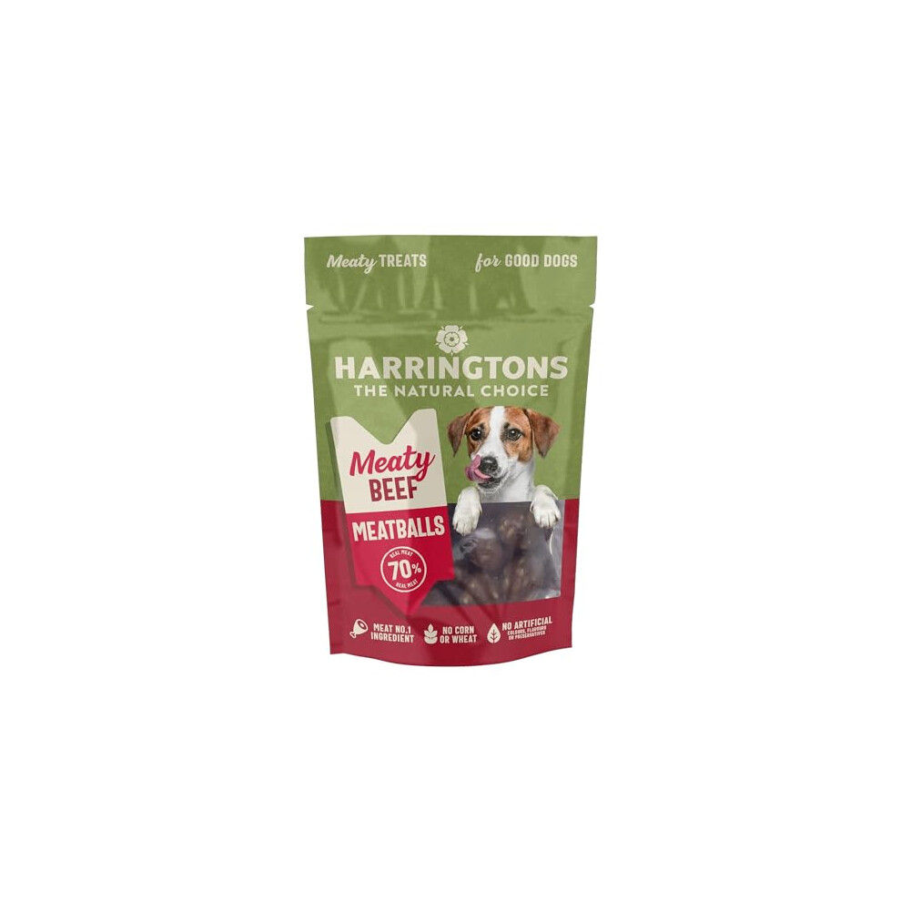 Harringtons Meaty Beef Meatballs Dog Treats 70G