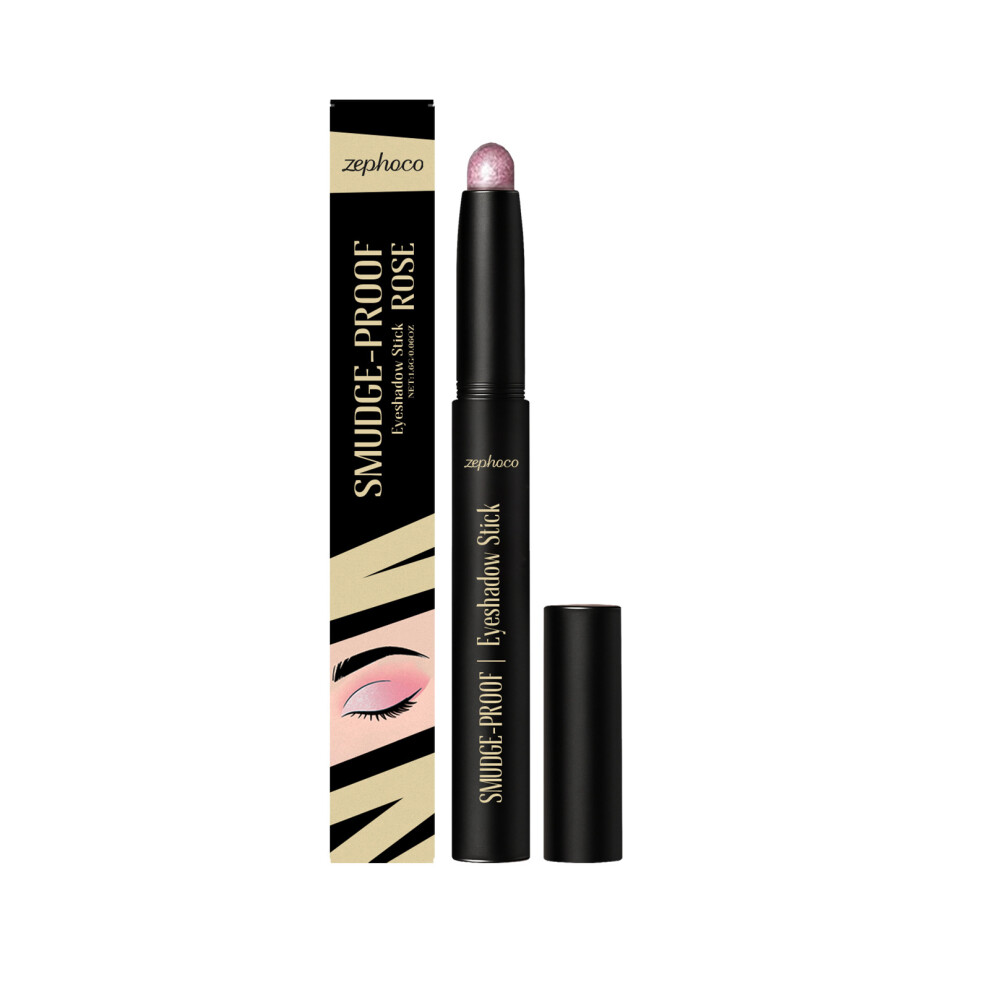 Glitter Eyeshadow Pen Rose Silky Cream Glitter Easy-to-Pink Highlight Natural Eye Makeup