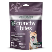 Arden Grange Crunchy Bites Turkey 10 x 225 g - Tasty Oven-Baked Dog Treats with 34% Turkey, Joint Support and Omega-3 - Naturally Hypoallergenic -