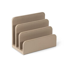 OSCO Faux Leather Mail Sorter & Envelope Organiser â“ Desk File Storage Stand with Display Slots â“ Modern Letter Holder Tray Minimalist Home &