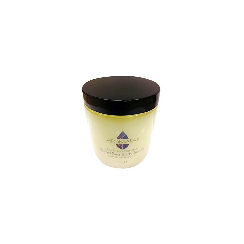 Aromabar Lavender & Peppermint Dead Sea Salt Body Foot Scrub 300G 100% Natural Packed With Minerals