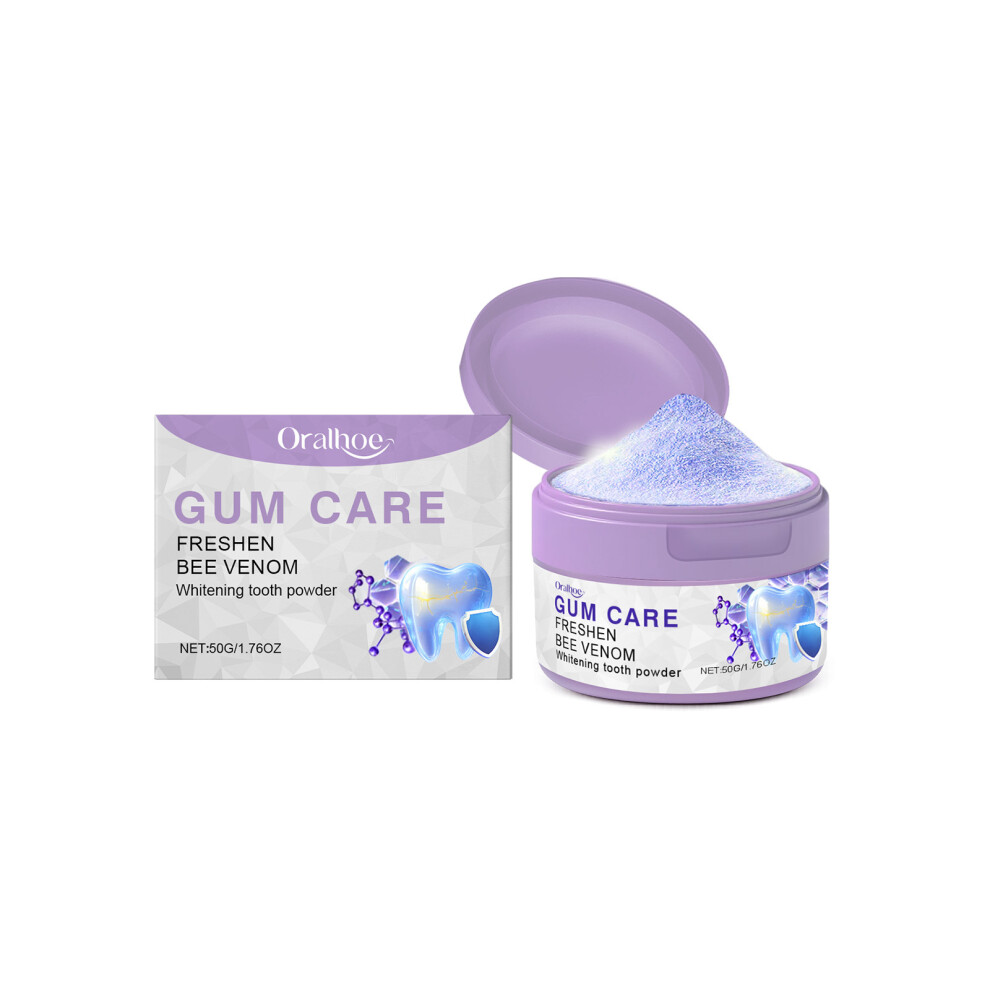 Purple Oralhoe Tooth Powder, Delicate Foam, Cleans Tooth Stains And Odor, Cares For Teeth, Fresh And Shiny