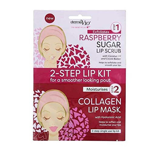 derma V10 2-Step Lip Kit - Step 1 Exfoliates - Step 2 Moisturises
