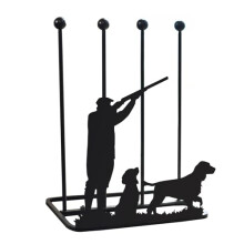 Game Season Cocker Spaniel Steel Black Double Welly Boot Rack Handmade Metal Boot Holder Stand Sturdy Outdoor Footwear Storage for Garden Porch or