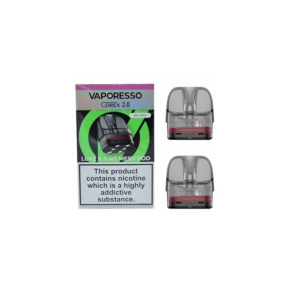 W-Direct Vaporesso Luxe-X Replacement Pod - 2 Pack - For Vaporesso Luxe-X Vape Kit - No Nicotine (0.4 Ohm)