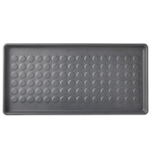 Home Stuff Heavy Duty Floor Protection Tray, Plastic Utility Shoe Mat for Indoor and Outdoor Use, Muddy Boot Tray, Black 71x35 CM (2 Pack)