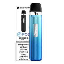 Geekvape Sonder Q Pod Kit, E-Cigarettes, Adjustable airflow, Draw-to-vape activation, 2 ml Cartridge Capacity, No Nicotine, (SKY BLUE)