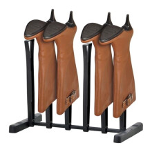 Livhome 3/4 Pair Boot Organizer, Free Standing Black Boot Rack, Portable Tall Shoe Rack for Indoor and Outdoor Shoe Storage, Shoe Stand for Riding
