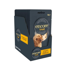 Encore High Protein 100% Natural Chicken Fillet Dog Treats, Grain Free Treats for Small and Mediuim Dogs 12 x 30g Pouch