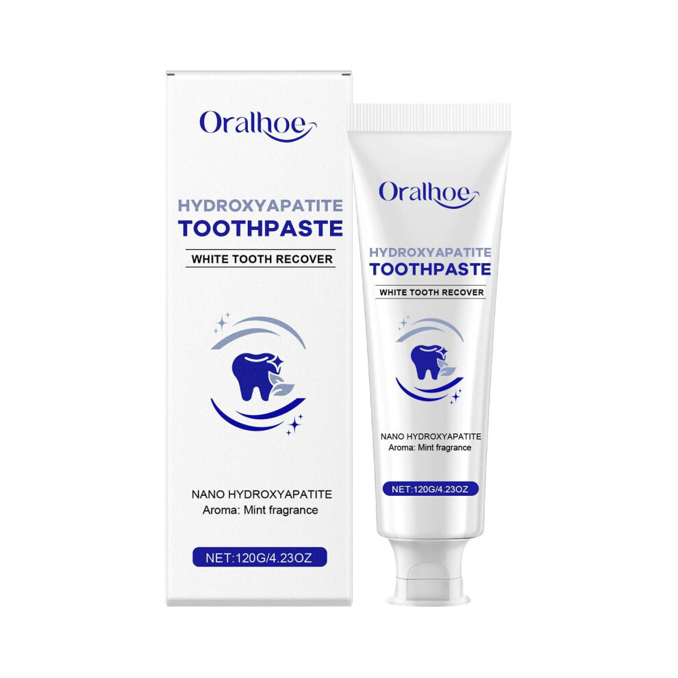 ORALHOE mint toothpaste cleans teeth, cares for your mouth, freshens your teeth, protects your teeth, and brightens your teeth.