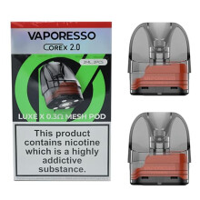 Vaporesso Luxe X COREX 2.0 Pods [0.3ohm] 2 Pack, SSS Leak Resistance, MORPH Mesh & COREX Cotton, Expolosive Flavour, 2ml Cartridge, No Nicotine