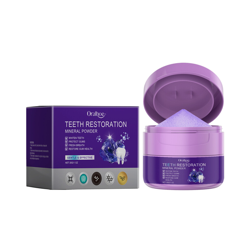 Purple Oralhoe Tooth Powder Series Deep Cleansing Teeth Oral Gum Care Mint Fragrance Bright Tooth Powder