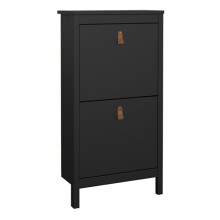 Furniture To Go | Barcelona Shoe Cabinet 2 flap doors Matt Black